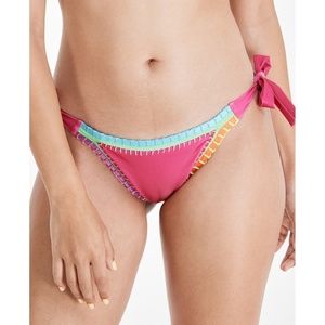 Pily Q Juniors Crochet-Trim Bikini B Hot Pink S